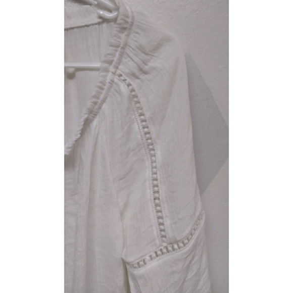 Apt. 9 boho cutwork tunic top with neck ties M - Picture 4 of 11